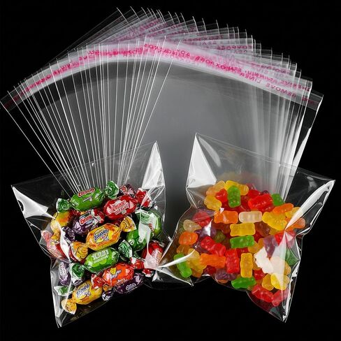 أكياس ملفات تعريف الارتباط Soarvita ذاتية الختم ، 100pcs 5 × 5 بوصات واضحة الهدايا التي يمكن إعادة بيعها السيلوفان أكياس للتعبئة التعبئة حلوى تفضل بمفضلاتها وملفات تعريف الارتباط الهدايا - الأغلفة اللاصقة ذاتية in Kuwait