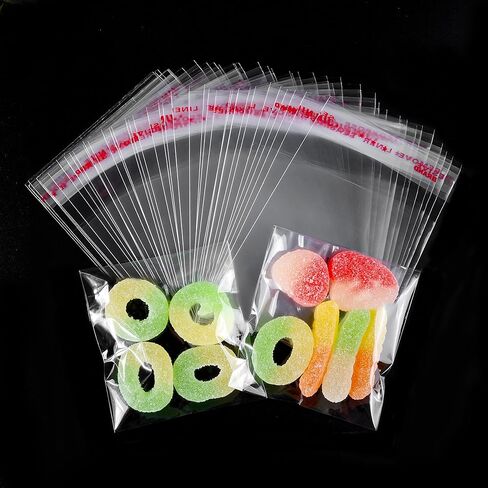 أكياس ملفات تعريف الارتباط Soarvita ذاتية الختم ، 100pcs 5 × 5 بوصات واضحة الهدايا التي يمكن إعادة بيعها السيلوفان أكياس للتعبئة التعبئة حلوى تفضل بمفضلاتها وملفات تعريف الارتباط الهدايا - الأغلفة اللاصقة ذاتية in Kuwait