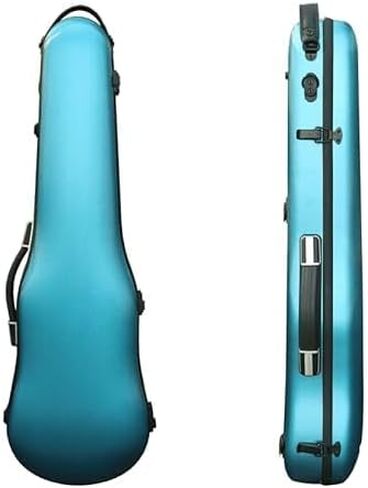 3/4 Violin Case 4/4 Full Size Adjustable Hard Shell Carbon Fiber Violin Travel Case with Removable Accessory Storage Bag, 2 Bow Holder, Backpack straps(Black) in Kuwait