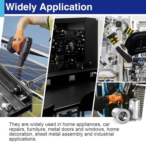 1/4-20 Aluminum Rivet Nuts, Threaded Inserts Rivnuts UNC Nutsert 28 Pcs in Kuwait