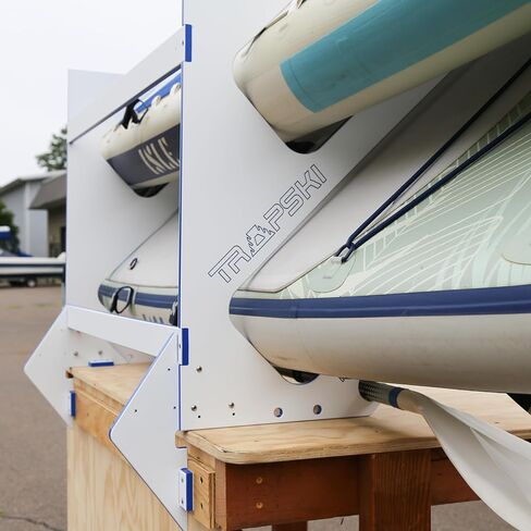 حامل لوح التجديف الفاخر TRAPSKI | حامل جداري أو قاعدة تثبيت بفتحتين مع حامل لوح مجداف | بلاستيك من الدرجة البحرية | صنع في الولايات المتحدة الأمريكية in Kuwait