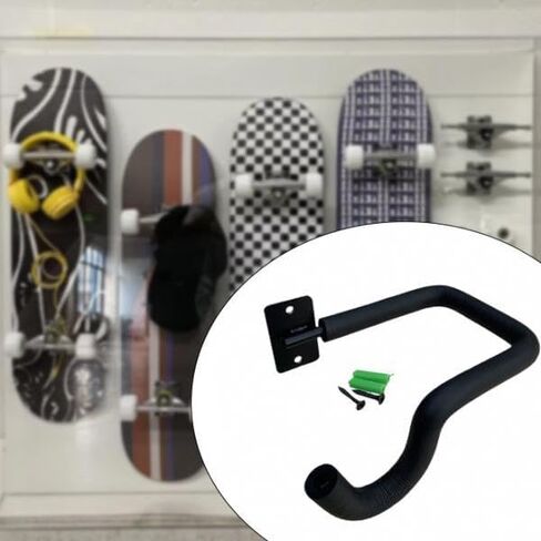 Skateboard Wall Hanger for Home Garage Metal with Sponge Pad Storage Holder in Kuwait