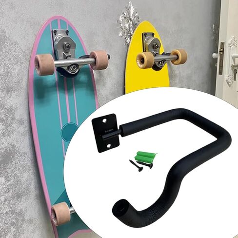 Skateboard Wall Hanger for Home Garage Metal with Sponge Pad Storage Holder in Kuwait