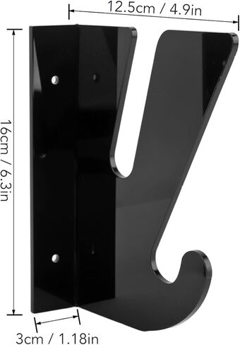 2 Pcs Acrylic Skateboard Rack, Wall Mount Skateboard Storage Rack, Load Bearing Skateboard Holder with Hooks for Longboards and Surfboards, Includes Mounting Hardware in Kuwait