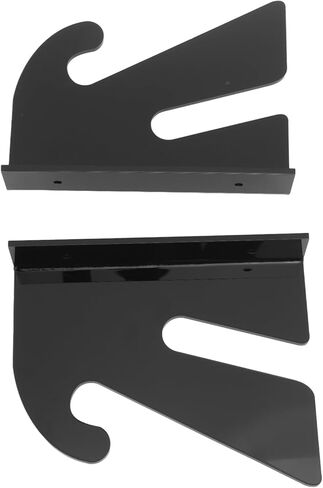 2 Pcs Acrylic Skateboard Rack, Wall Mount Skateboard Storage Rack, Load Bearing Skateboard Holder with Hooks for Longboards and Surfboards, Includes Mounting Hardware in Kuwait