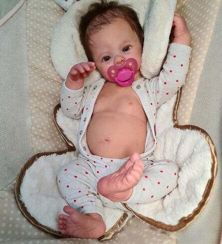 Anano Lifelike Reborn Baby Dolls Silicone Full Body 20Inch Realistic Newborn Baby Toy Dolls That Look Real Girl Life Like New Born Baby Doll Anatomically Correct Baby Doll Alive in Kuwait