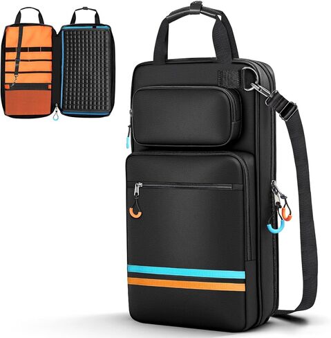 حقيبة أعواد الطبل، حامل حقيبة أعواد الطبل مع مقابض وحزام كتف قابل للفصل، حقيبة أعواد الطبل المعلقة لأعواد الطبل والمطارق للطبول، المبتدئين في الفرقة، أزعج in Kuwait