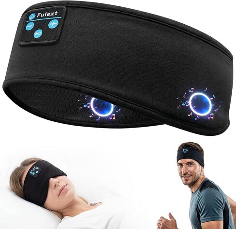Wireless Sleep Headphones-Bluetooth Headband-Sleeping Headphones-Sleep Headband Headphones for Side Sleeper, Elastic Music Headband Cozy Wireless Eye Mask Tech Gadgets for Women Men in Kuwait