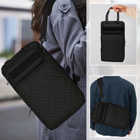 حقيبة عصا الطبل مع خطاف تعليق، حقيبة حمل مطرقة الطبل مع حزام كتف قابل للفصل، حقيبة أعواد طبلة معلقة للطبول، مبطنة باللون الأسود in Kuwait