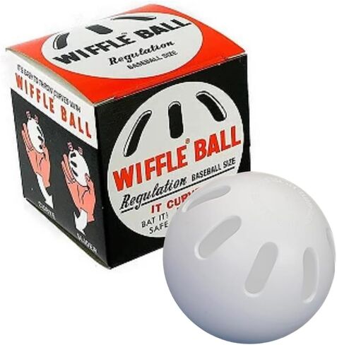 Original Wiffle® 9" Baseballs (1 Dozen Balls in Counter Display Case) - Classic Perforated Design, American Made Since 1953 – Safe, Durable Outdoor Fun for All Ages in Kuwait