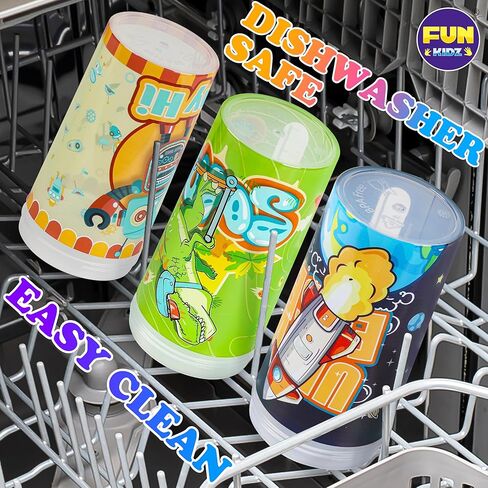 3 Packs Boy Designs 17oz Kids Water Bottle, Total My Style Spout Covered and Carry Handle Designed Lid Leak Proof BPA Free for Boys Ages 3+ Dishwasher Safe for Sports School Travel with Silicone Straw in Saudi Arabia