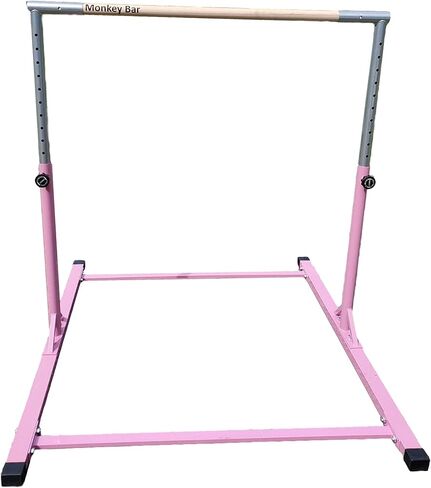 ProGymnastics Horizontal Bar Gymnastics 3' to 5' Kip Junior Sturdy Adjustable Bars Teenagers Pink in Saudi Arabia