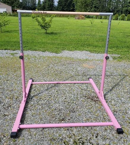 ProGymnastics Horizontal Bar Gymnastics 3' to 5' Kip Junior Sturdy Adjustable Bars Teenagers Pink in Saudi Arabia
