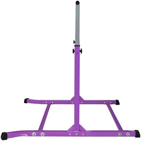 Expandable Gymnastics Kip Bar Set with Balance Beam, 6'x4' Mat for Kids, Horizontal Bar Junior Gymnastic Training Exercise Gymnast Home Gym Adjustable 3 to 5 FT Fiberglass Rail (Purple) in Saudi Arabia