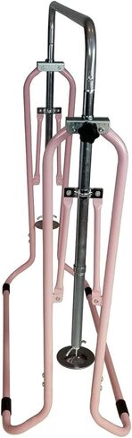 Kids Jungle Gym 3 in 1 Gymnastics Monkey Bar Deluxe Swing Set, Trapeze Rings, Adjustable Horizontal Climb Tower Junior Training Pink in Saudi Arabia