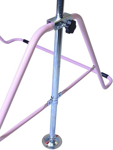 Gymnastics Training Bar for Kids Home Expandable Folding Kip Bar 4 in 1 Set with Swing Seat, 2 Trapeze Rings | Horizontal Bar Junior Gymnastic Equipment Height Adjustable Monkey Bars Jungle Gym Pink in Saudi Arabia