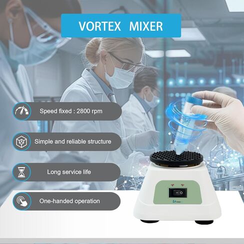 خلاط دوامي بسرعة ثابتة 2800 دورة في الدقيقة مع العمل المستمر، دوامة مختبر مع وسادة منصة 4 بوصة للزجاجات والأنابيب كبيرة الحجم، وطلاء الأظافر، ومواد لاصقة للرموش، وخلط دهانات الهوايات in Kuwait