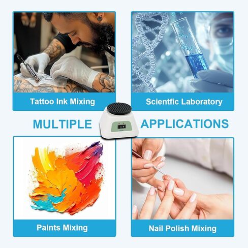 خلاط دوامي بسرعة ثابتة 2800 دورة في الدقيقة مع العمل المستمر، دوامة مختبر مع وسادة منصة 4 بوصة للزجاجات والأنابيب كبيرة الحجم، وطلاء الأظافر، ومواد لاصقة للرموش، وخلط دهانات الهوايات in Kuwait