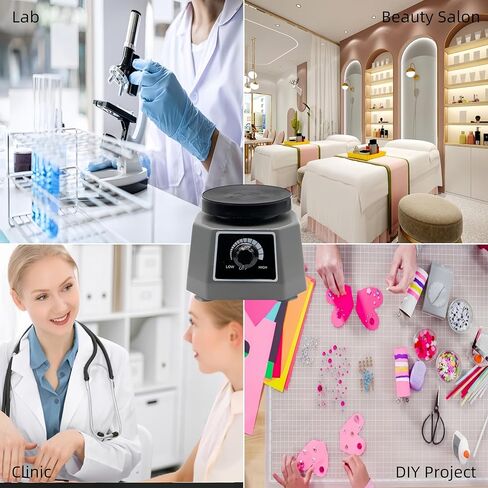 Lab Vibrator, 4" Small Round Vibrating Plate, 100W Plaster Oscillator Paint Shaker, Adjustable Speed Gypsum Mixing Machine, for Remove Resin Bubbles Mixing Plaster Gypsum in Kuwait