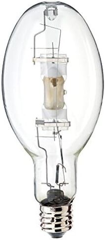Satco S5837 1500W Metal Halide HID Lamp, Probe Start, 4200K Cool White, 167000 Lumens, Clear, Mogul Base, BT56, 360 Degree Beam Angle, 3000 Rated Hours, Horizontal to Base Up (4 Pack) in Saudi Arabia