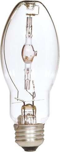 Satco S5858 100W Metal Halide HID Lamp, Pulse Start, 4000K Cool White, 9500 Lumens, Clear, Medium Base, ED17, 360 Degree Beam Angle, 10000 Rated Hours, Rated for Enclosed Fixtures (6 Pack) in Saudi Arabia