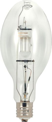 Satco S5829 175W Metal Halide HID Lamp, Probe Start, 4200K Cool White, 13600 Lumens, Clear, Mogul Base, ED28, 360 Degree Beam Angle, 10000 Rated Hours (2 Pack) in Saudi Arabia