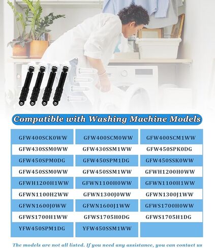 Washing Machine Shock Absorber Replacement Parts Fits For GE Washer GFW450SSM1WW,Replaces WH01X20826 WH01X10343 AP4265856 WH01X10385 WH01X10425 WH01X10260 PS1482318,With 4 Shock and 4 Pins in Kuwait