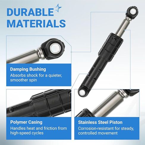 [UPGRADED] BlueStars DC66-00470A & DC66-00470B Washer Shock Absorber Replacement - Compatible with Samsung Washing Machines - Replaces AP4206426 2020946 DC66-00650C DC66-00650D PS4212219 - Pack of 4 in Saudi Arabia