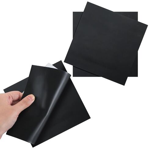 4 عبوات من ألواح المطاط ذاتية اللصق مقاس 15.24 سم × 15.24 سم 1/25 وسادات مطاطية سميكة غير قابلة للانزلاق من السيليكون ورقة حشية من أجل تسوية المواد DIY ومصدات الختم ومعدات حماية الأثاث والحشو للحد من الضوضاء in Kuwait