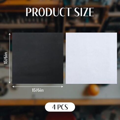 4 عبوات من ألواح المطاط ذاتية اللصق مقاس 15.24 سم × 15.24 سم 1/25 وسادات مطاطية سميكة غير قابلة للانزلاق من السيليكون ورقة حشية من أجل تسوية المواد DIY ومصدات الختم ومعدات حماية الأثاث والحشو للحد من الضوضاء in Kuwait