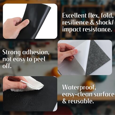 4 عبوات من ألواح المطاط ذاتية اللصق مقاس 15.24 سم × 15.24 سم 1/25 وسادات مطاطية سميكة غير قابلة للانزلاق من السيليكون ورقة حشية من أجل تسوية المواد DIY ومصدات الختم ومعدات حماية الأثاث والحشو للحد من الضوضاء in Kuwait