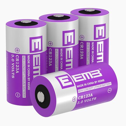 EEMB CR123A 3V Lithium Batteries 4 Pack 1700mAh 3 Volt 123 Battery with High Capacity for Flashlight Toys Alarm System Non-Rechargeable Battery in Kuwait