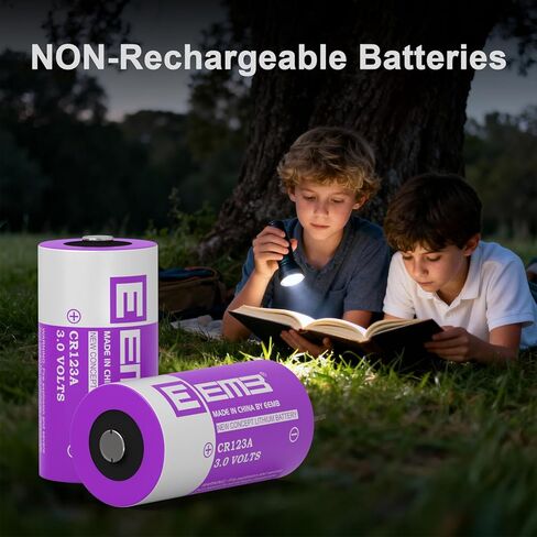 EEMB CR123A 3V Lithium Batteries 4 Pack 1700mAh 3 Volt 123 Battery with High Capacity for Flashlight Toys Alarm System Non-Rechargeable Battery in Kuwait