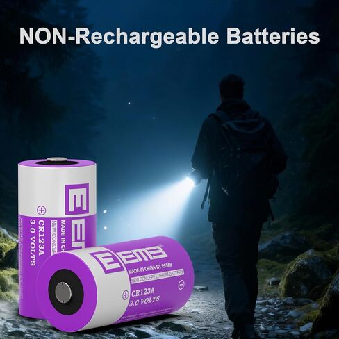 EEMB CR123A 3V Lithium Batteries 4 Pack 1700mAh 3 Volt 123 Battery with High Capacity for Flashlight Toys Alarm System Non-Rechargeable Battery in Kuwait