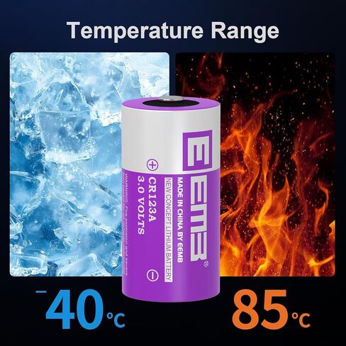 EEMB CR123A 3V Lithium Batteries 4 Pack 1700mAh 3 Volt 123 Battery with High Capacity for Flashlight Toys Alarm System Non-Rechargeable Battery in Kuwait