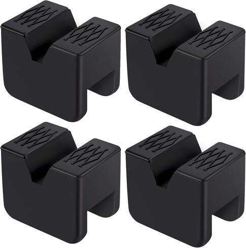 4-Pack Car Jack Stand Pads, Fits 3 Ton Rubber Jack Pad Adapter with Non-Slip Ridges, Universal Rail Pinch welds Protector for Protecting Car Chassis in Kuwait
