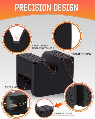 4-Pack Car Jack Stand Pads, Fits 3 Ton Rubber Jack Pad Adapter with Non-Slip Ridges, Universal Rail Pinch welds Protector for Protecting Car Chassis in Kuwait