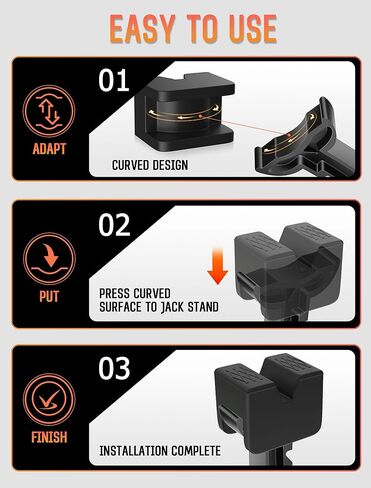 4-Pack Car Jack Stand Pads, Fits 3 Ton Rubber Jack Pad Adapter with Non-Slip Ridges, Universal Rail Pinch welds Protector for Protecting Car Chassis in Kuwait