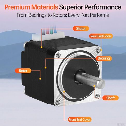 Nema 11 Stepper Motor 2 Phase 1.8‌°‌ 3Ncm(4.25oz·in) High Torque Bipolar 23mm 0.4A 19Ω 4-Wire Shaft 20mm φ5mm 28 Mini Stepper Motor Cable 1M for 3D Printer DIY Robot CNC Machine in Kuwait