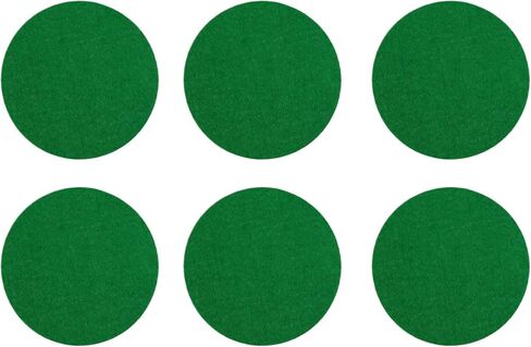 6 Pack Self Adhesive Air Hockey Mallet Felt Pads, Green, 94mm in Saudi Arabia