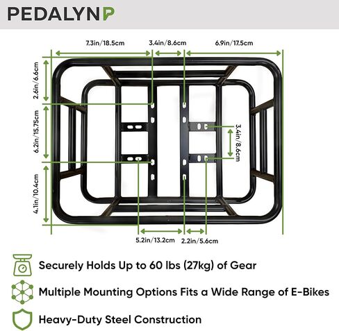 Rear Cargo Rack for E-Bikes – Universal Bicycle Rack with Cargo Net, Rain Cover, and Tool-Free Mounting in Saudi Arabia