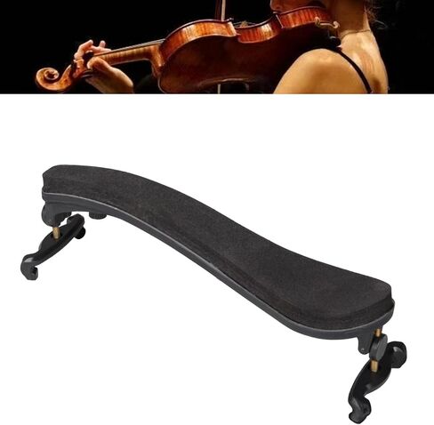 Violin Shoulder Rest for 1/2 Size, Collapsible and Height Adjustable Feet, Universal Type Parts Soft Easy to use, High Strength Sponge, Easy use for Kids Beginners - Black (for 1/4 Size) in Kuwait