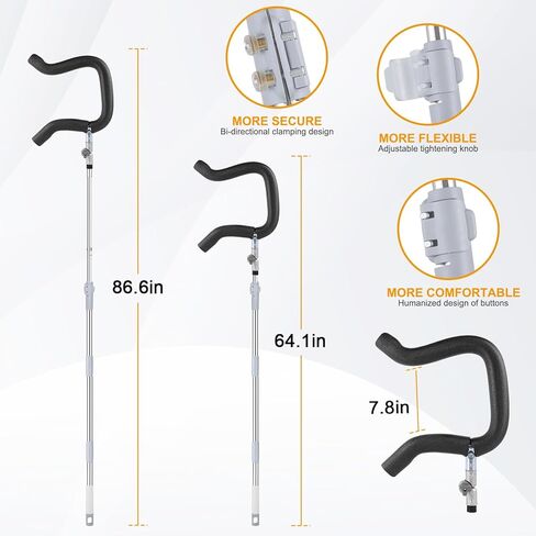 مدرب سبايك للكرة الطائرة، ارتفاع تلسكوبي 63 بوصة - 77 بوصة مع خطاف علامة استفهام - مدرب خفيف متين للتقديم والتدريب على القفز والقفز - شعور حقيقي بالكرة، مثالي للمبتدئين وحتى المحترفين (بدون كرة) in Kuwait