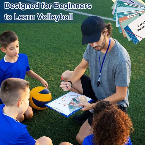 10 Pcs Volleyball Training Equipment Aid Cards for Rules 3×5 Inch Sports Exercise Card with Wire Keychain Volleyball Reference Card Coach Gifts Practice Accessories for Teens Beginner School Training in Saudi Arabia