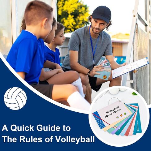 10 Pcs Volleyball Training Equipment Aid Cards for Rules 3×5 Inch Sports Exercise Card with Wire Keychain Volleyball Reference Card Coach Gifts Practice Accessories for Teens Beginner School Training in Saudi Arabia
