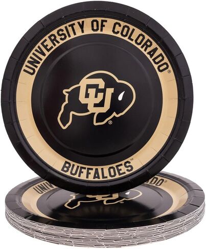 Desert Cactus University of Colorado Paper Plates CU Buffaloes 20 Count 9 inch Round Plates for Tailgates, Parties, Graduation and Events (Design A) in Saudi Arabia