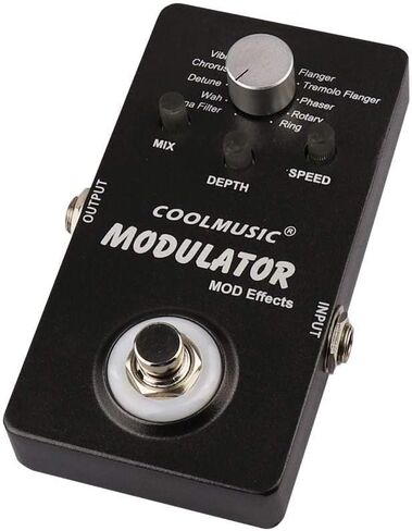 COOLMUSIC A-ME01 Modulator Multi Effects Pedal with 11 Modes Dyna Filter Wah Chorus Tremolo Flanger Phaser Rotary Ring in Kuwait