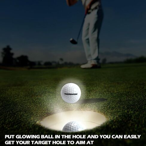 THIODOON Glow in The Dark LED Balls - 7 Colors, No Timer, Easy On/Off, 6 Pack for Night Golf in Kuwait