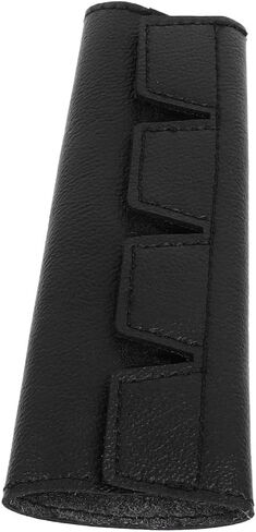 French Horn Hand Guard Faux Leather Non-Slip Protector – 15.5cm Faux Leather Handle Wrap for Instrument Protection, Comfortable Grip Cover(Black) in Saudi Arabia