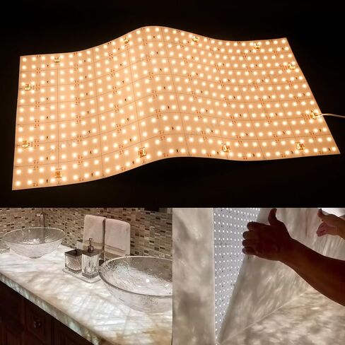 LED Backlight Sheet 4 Pack 24V 36W 3000K,Dimmable Flexible LED Panel Sheet Backlit Translucent Stone/Marble/Onyx/Quartz Countertops Walls in Saudi Arabia